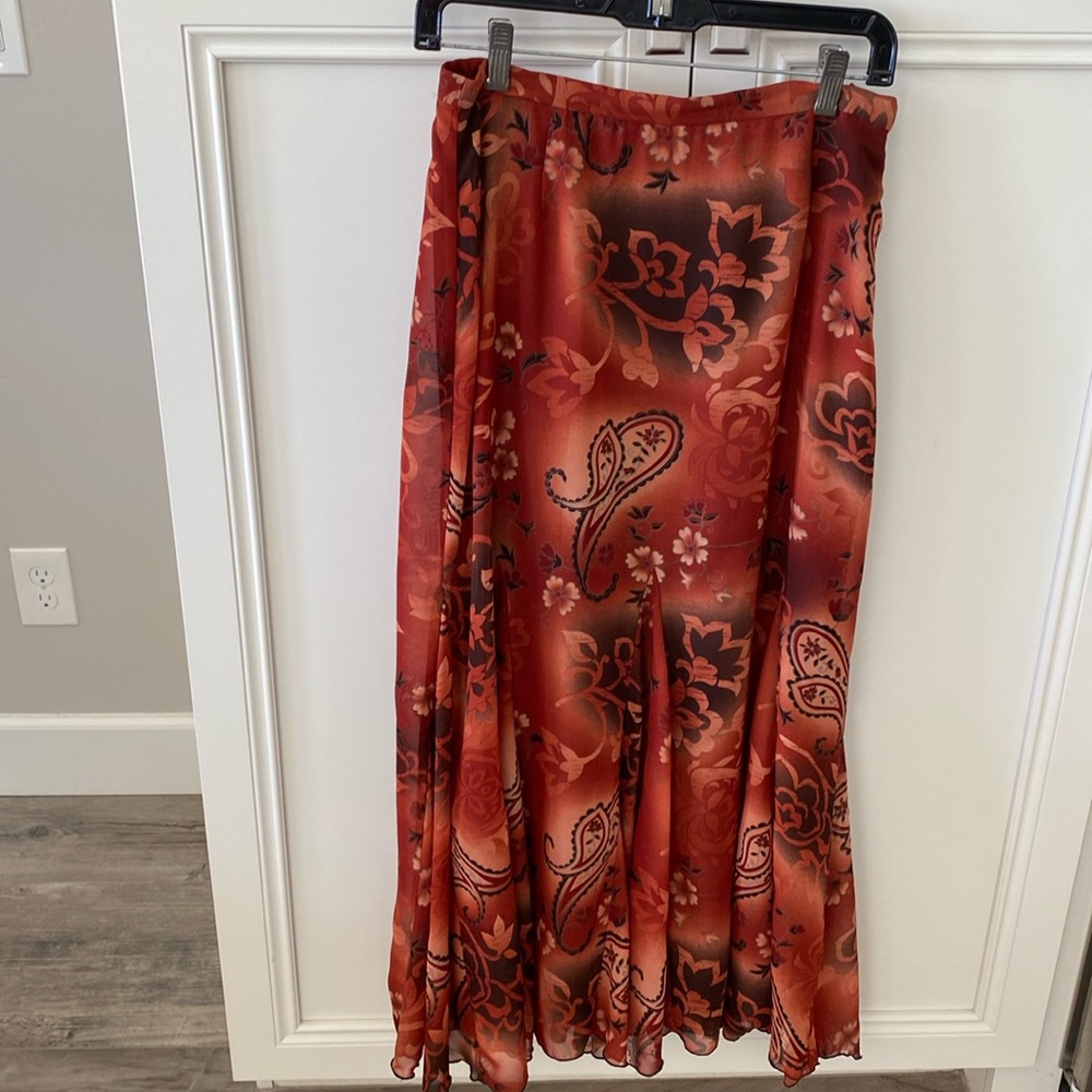 Coldwater Creek sheer and  flowing maxi skirt size S